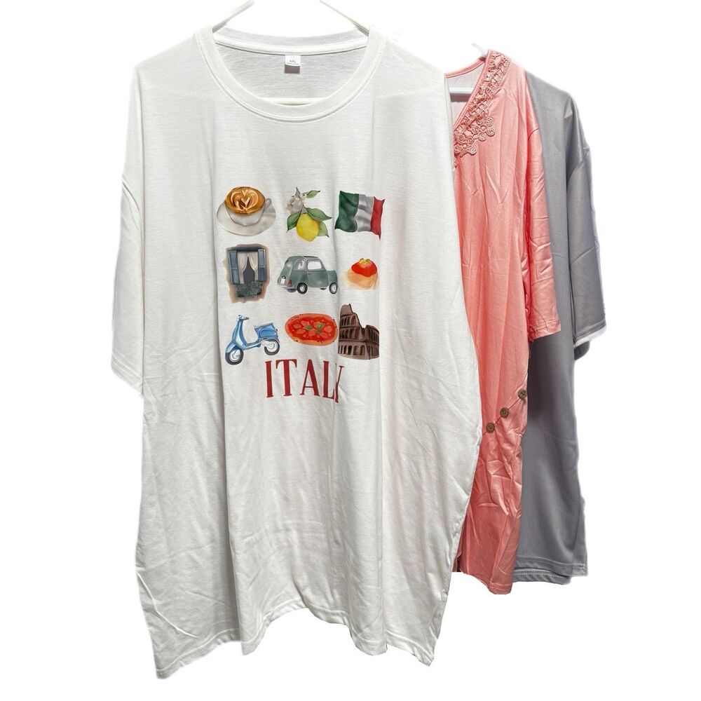 Womens 4 Piece Lot Plus Size Casual Summer Tops 4X Cottage Stretch Comfort